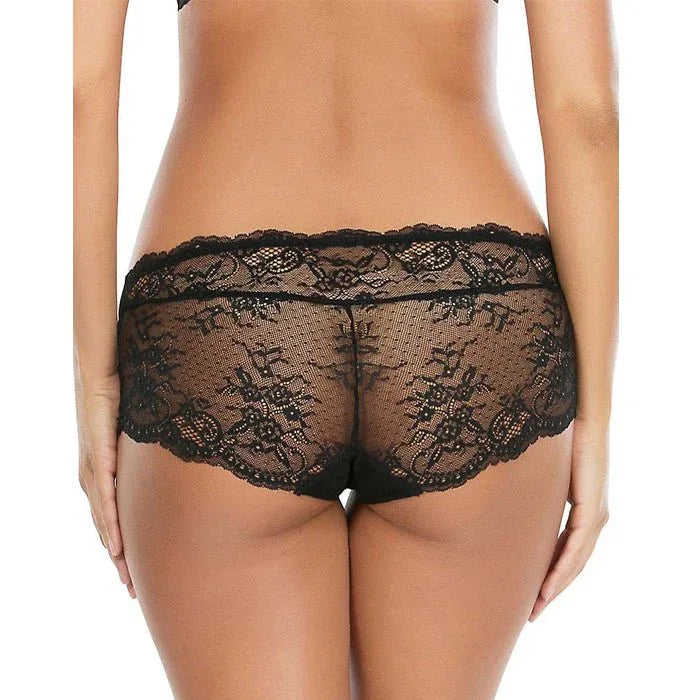 2 Pack Black & White Lace Hipster Veloura Intimate