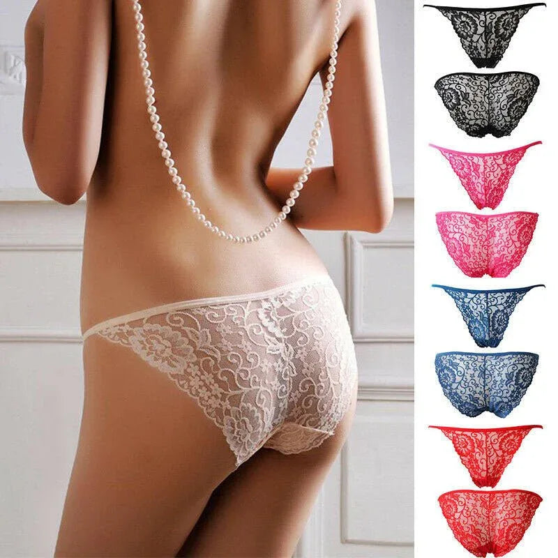 2 pack Sexy Womens Signature Lace Bikini panties Veloura Intimate