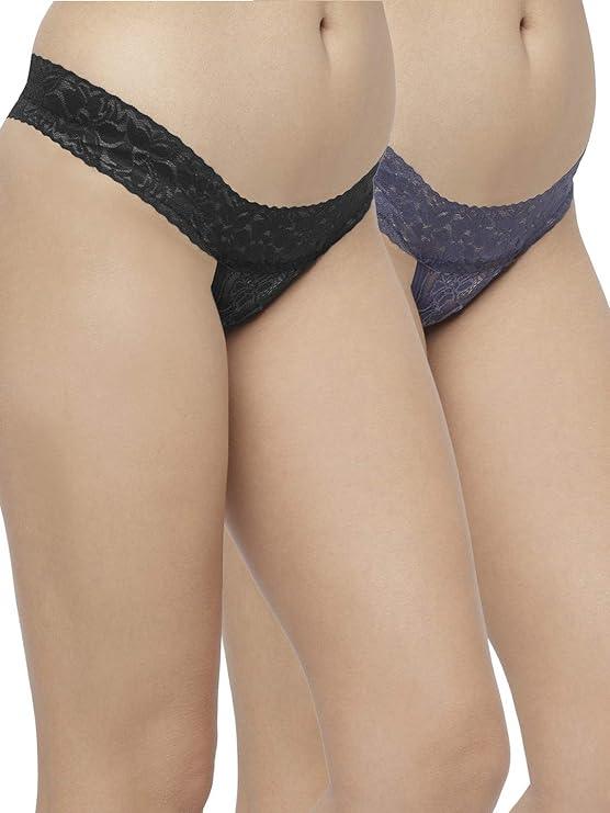 2-Pack Women's Fashionable Thong Panties Veloura Intimate