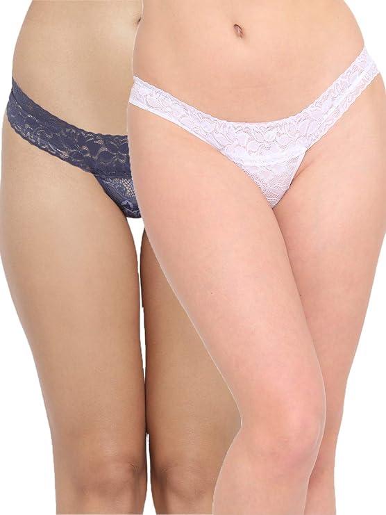 2-Pack Women's Fashionable Thong Panties Veloura Intimate