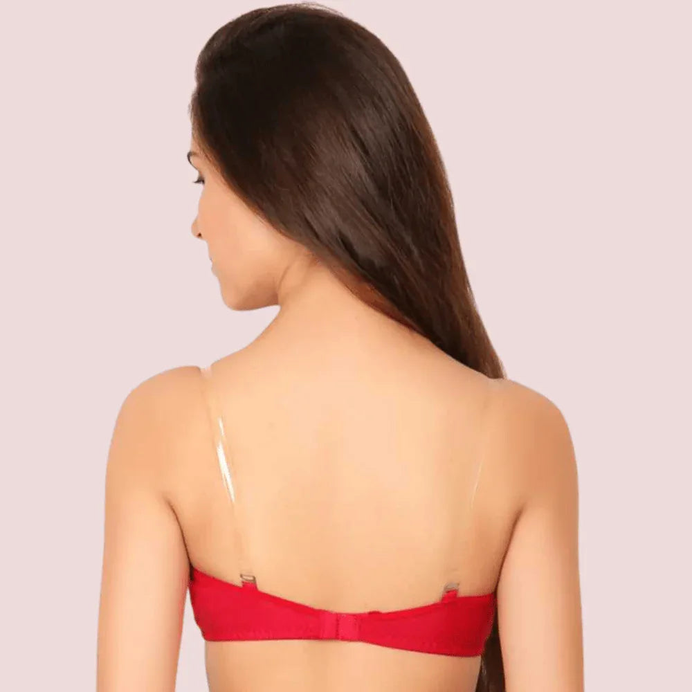 3 Pairs Clear Transparent Back Regular Bras Veloura Intimate