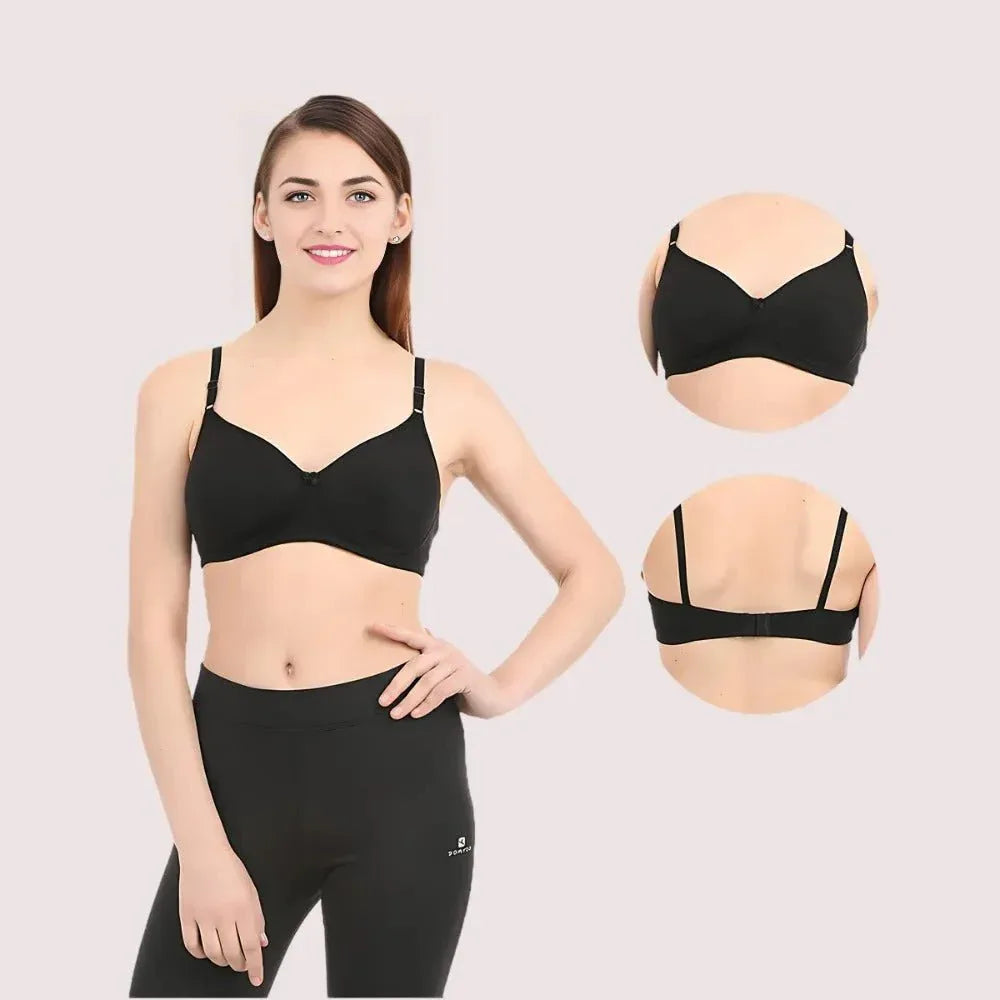 Black Non Wired Padded Bra Veloura Intimate