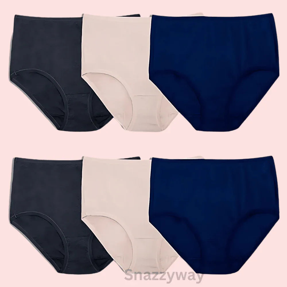 Breathable Cotton Regular Panties Set of 6 Veloura Intimate
