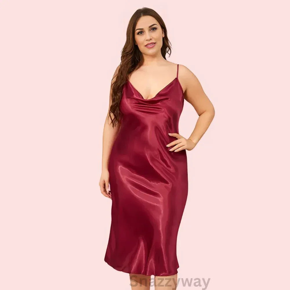 Classic Plus size Luxury Silky Satin Nightwear (4XL-5XL) Veloura Intimate