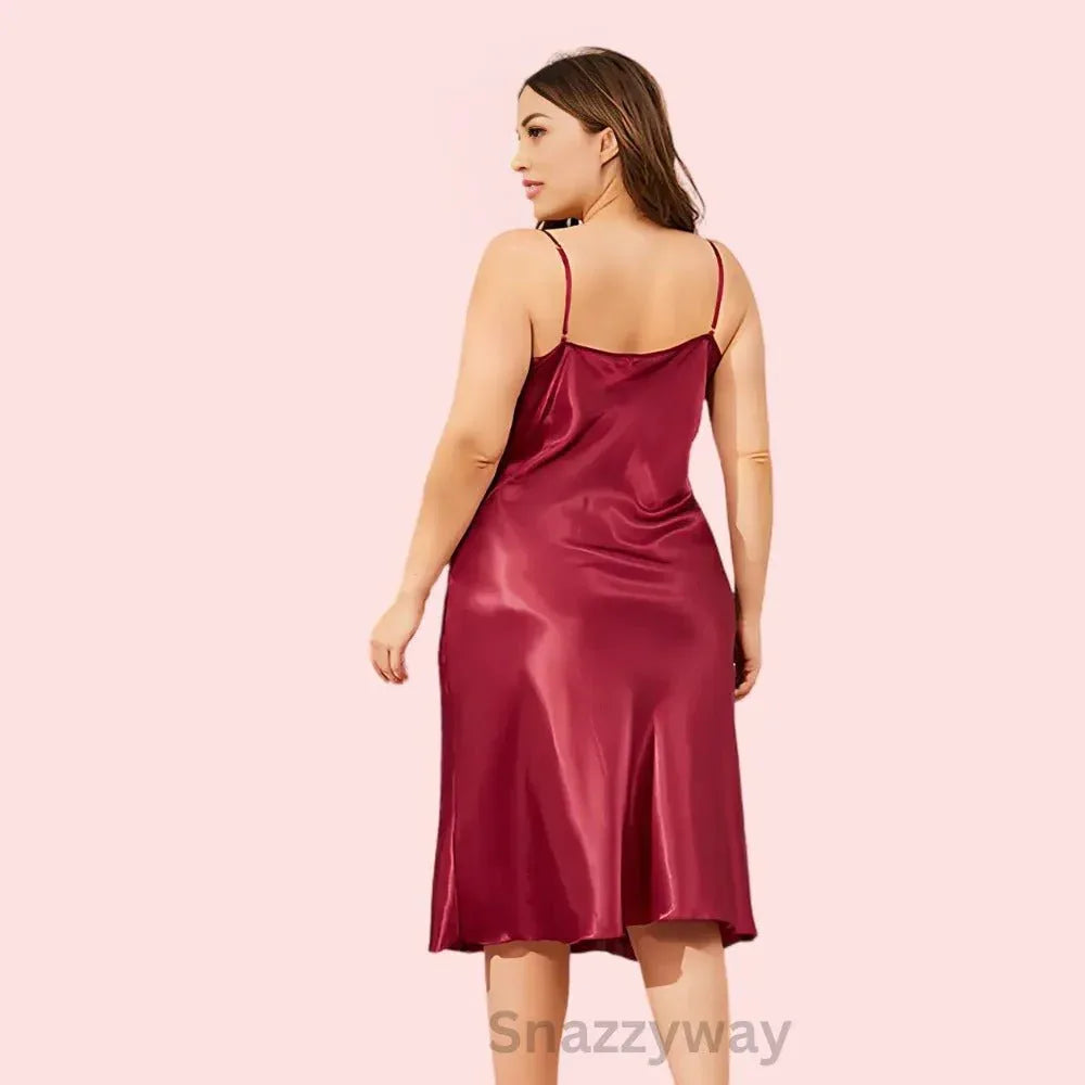 Classic Plus size Luxury Silky Satin Nightwear (4XL-5XL) Veloura Intimate