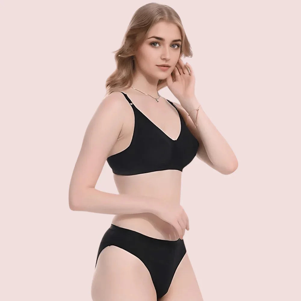 Comfort Bliss 2-Pack Lightly Padded Bra & Panty Set Veloura Intimate