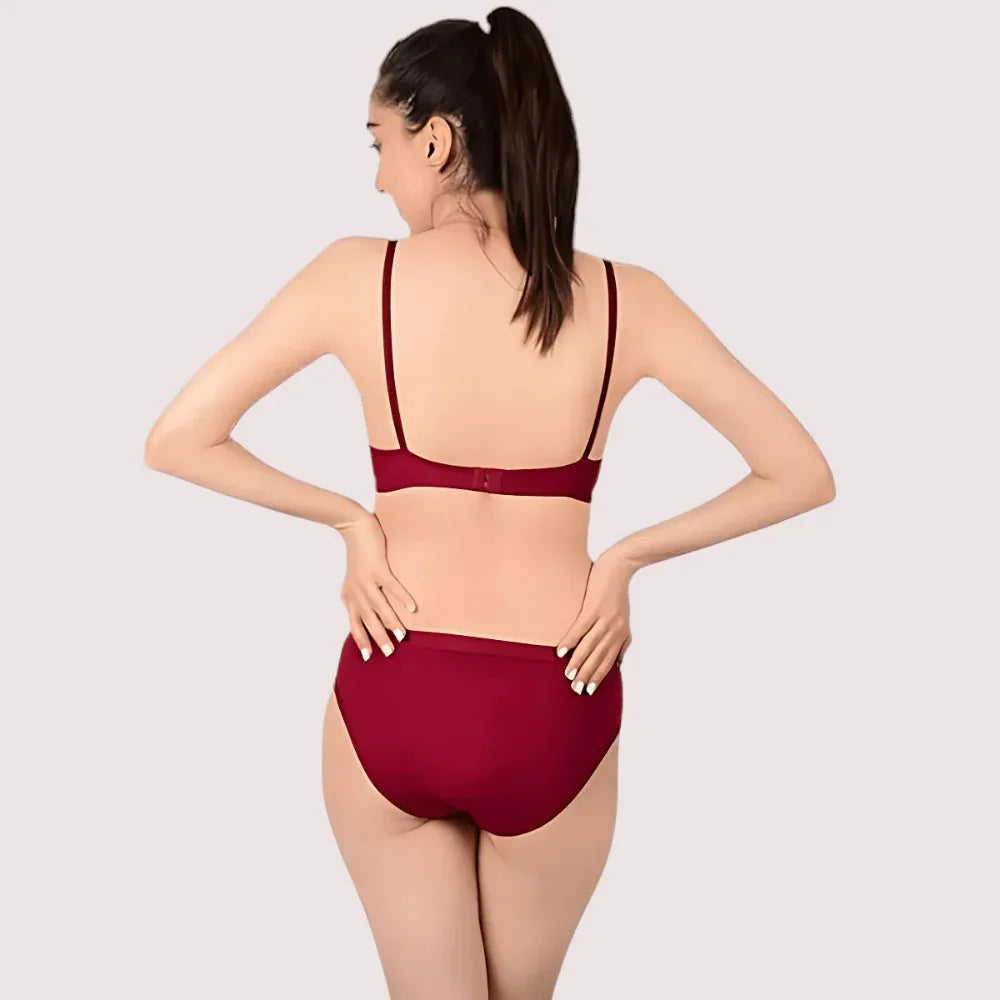 Comfortable Cotton Bra & Panty Set for Women (2 pack) Veloura Intimate