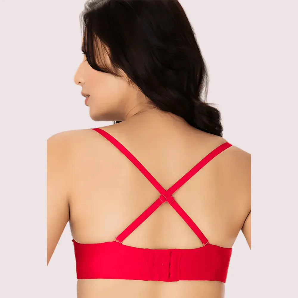 "COMFY" Moon Red Seamfree Luxury Strapless Multiway Padded Bra Veloura Intimate