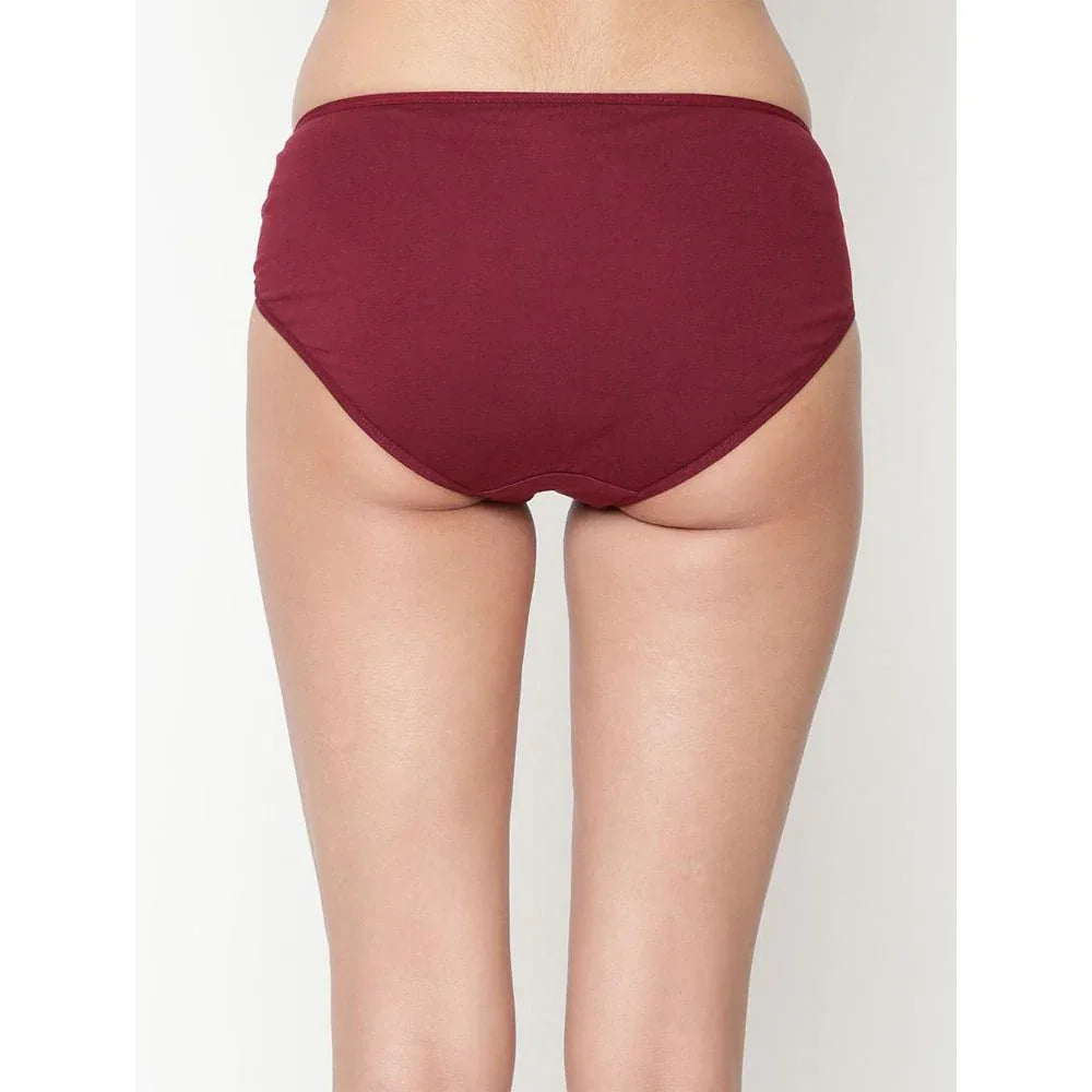 Comfy Snazzy Way Women's Best Fitting Plus Size Maroon Cotton Panties(Pkt of 2) Veloura Intimate