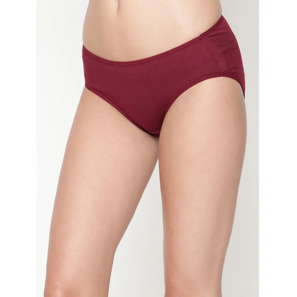 Comfy Snazzy Way Women's Best Fitting Plus Size Maroon Cotton Panties(Pkt of 2) Veloura Intimate