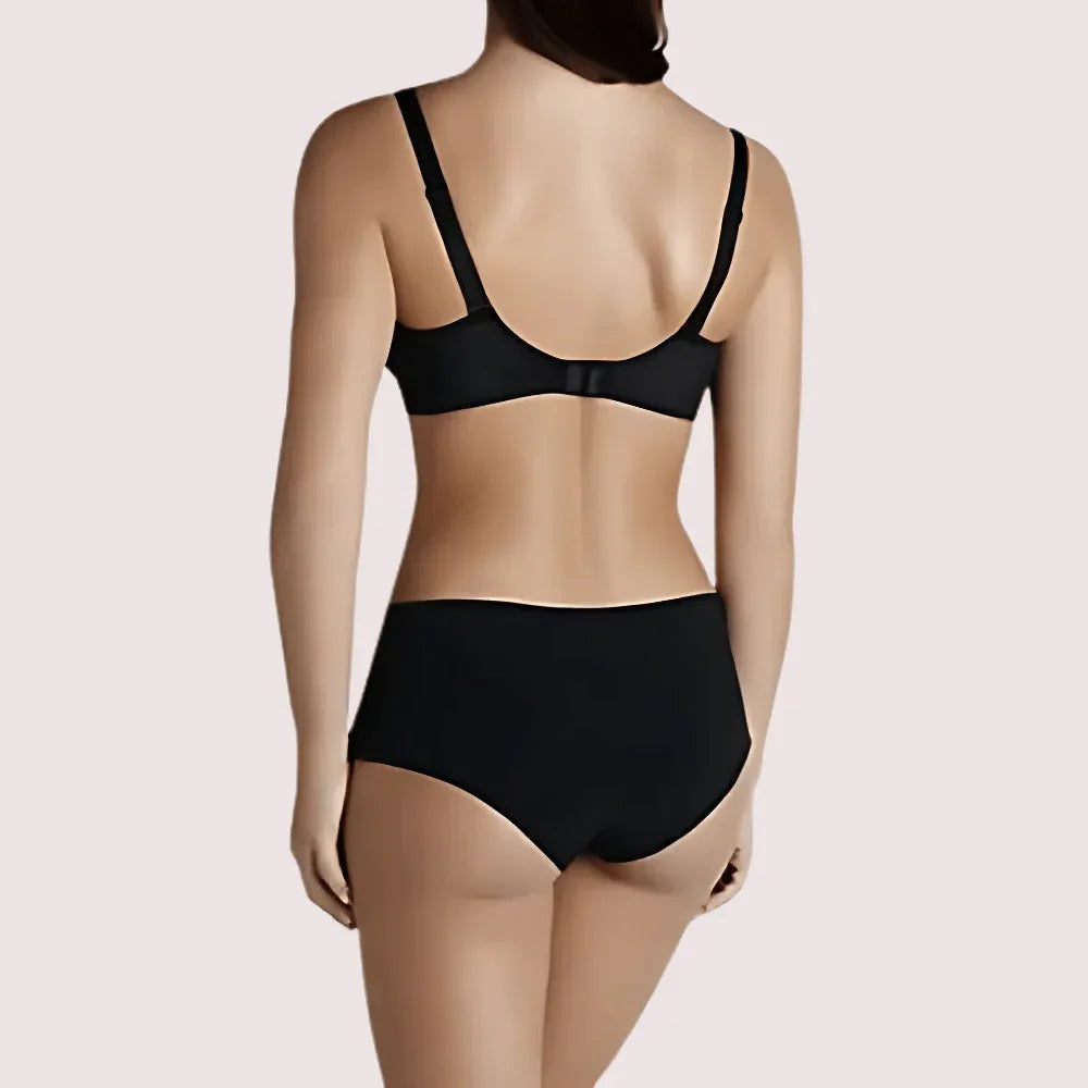 Dashing Black Plunge T-shirt Bra Boyshort Set Veloura Intimate
