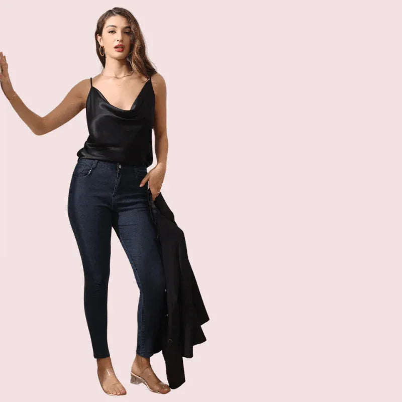 Éclat Satiné Cowl Neck Silk Satin Camisole Veloura Intimate