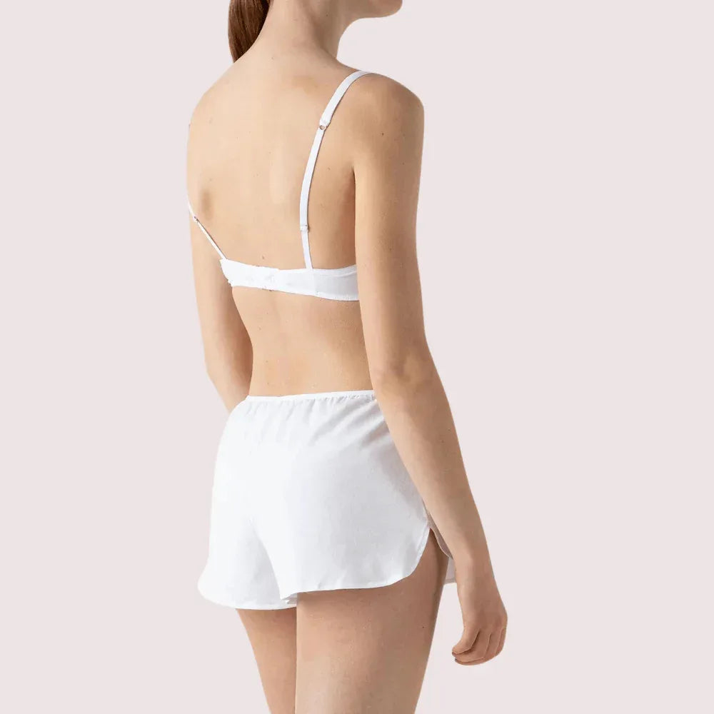 Eco Chic White Cotton French Knickers Veloura Intimate