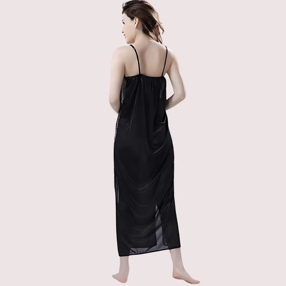 Elegant Lace Seductive Black Nightgown Veloura Intimate