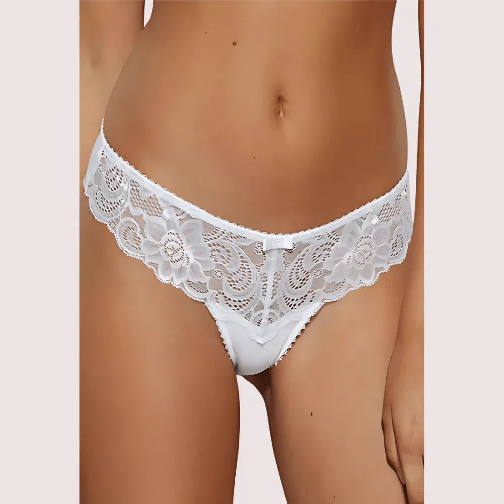 Embrace Thong With Attached Cute Bow pk of 2 Veloura Intimate