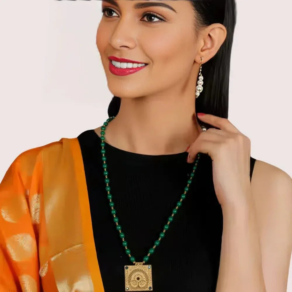 Emerald Sunburst Statement Necklace Veloura Intimate