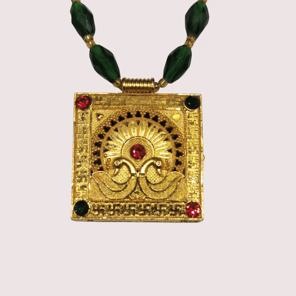 Emerald Sunburst Statement Necklace Veloura Intimate