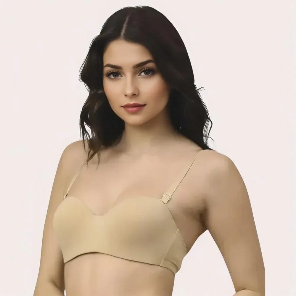 FD Demi Bra + Free Seamless Panty - Lift, Comfort & Perfect Fit Veloura Intimate