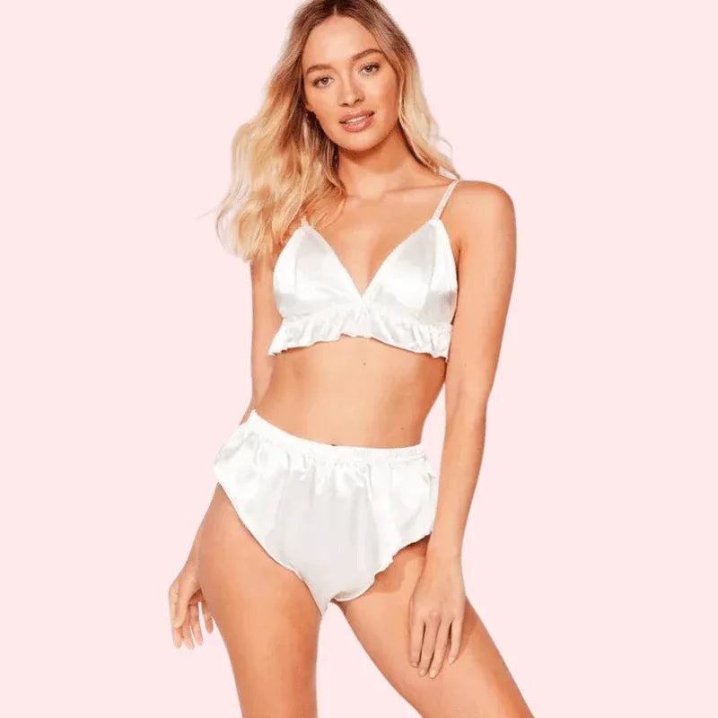Fleur de Soie Pure Silk Satin Bra Set Veloura Intimate