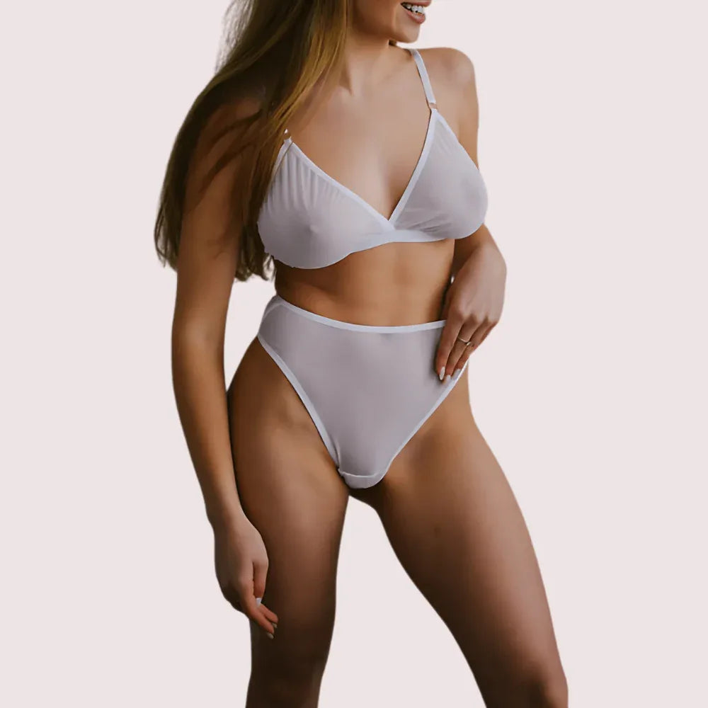 French Daina see through bridal bra set Veloura Intimate