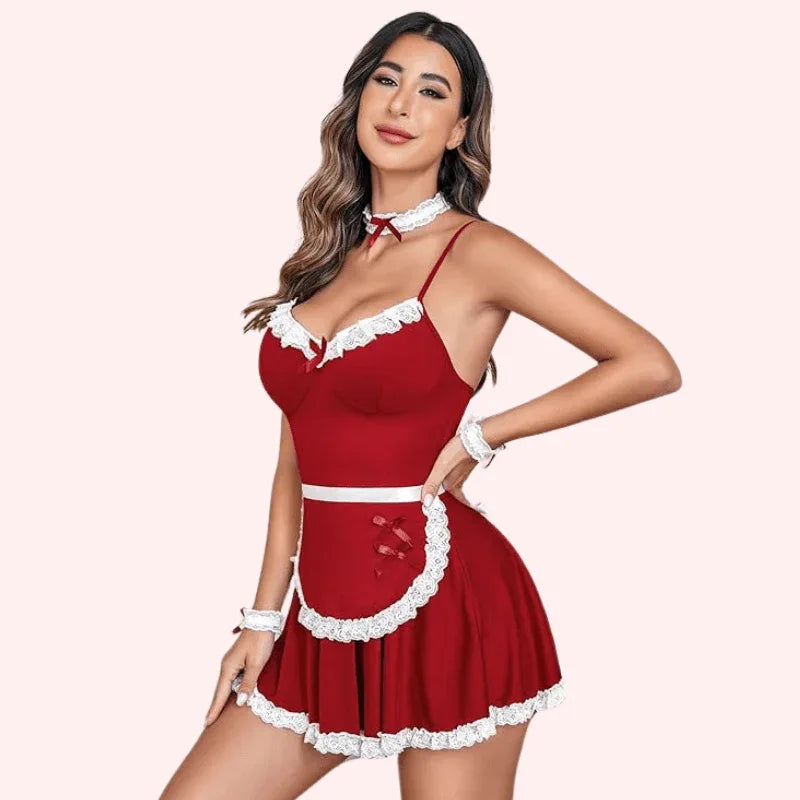 French Daina Sexy Roleplay Outfit with Luxury Panty Gift Veloura Intimate