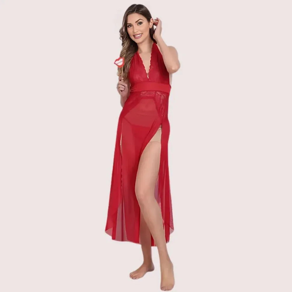 Graceful Long Sheer Nightdress for Women Veloura Intimate