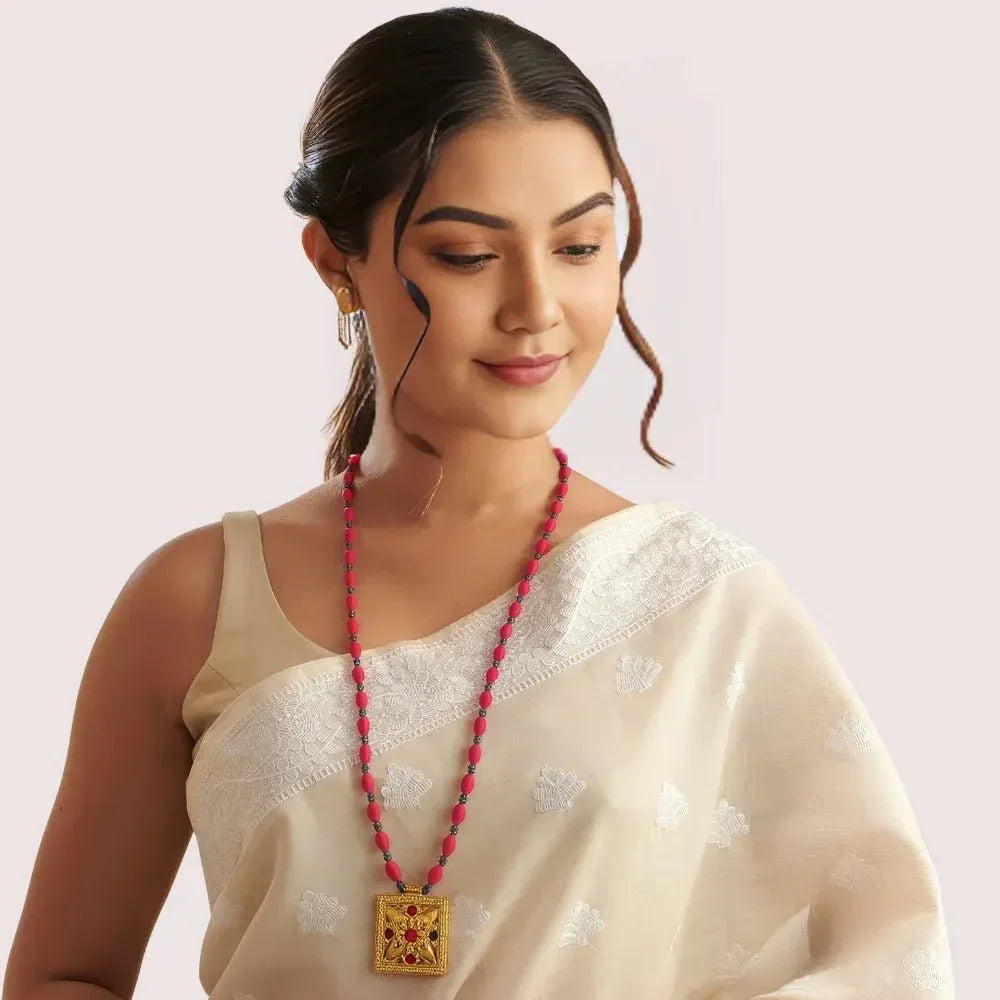 Heritage Ruby Emblem Necklace Veloura Intimate