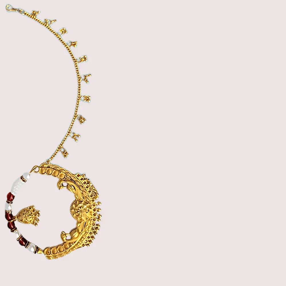Kumauni Gold-Plated Guluband & Nath Jewellery Set Veloura Intimate