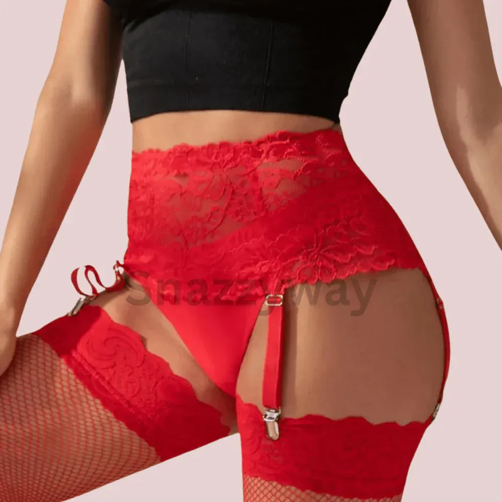 L’Amour Rouge Lace Garter Veloura Intimate