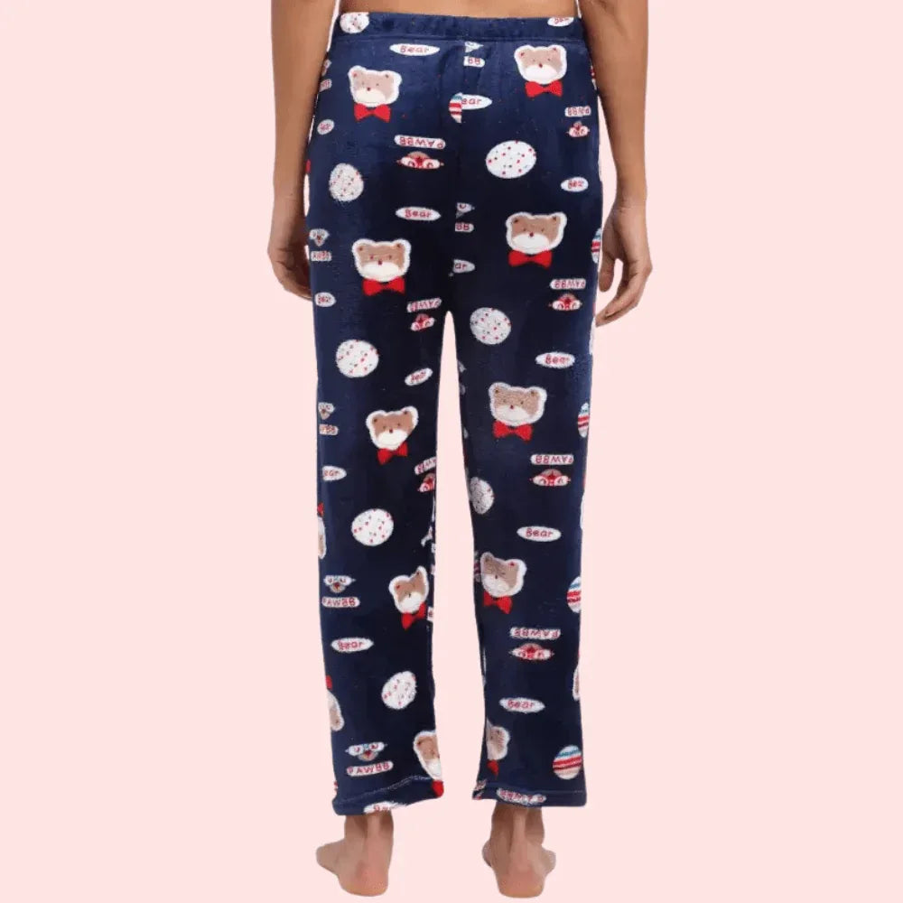 Ladies casual printed warm Pajama (Pk of 2) Veloura Intimate