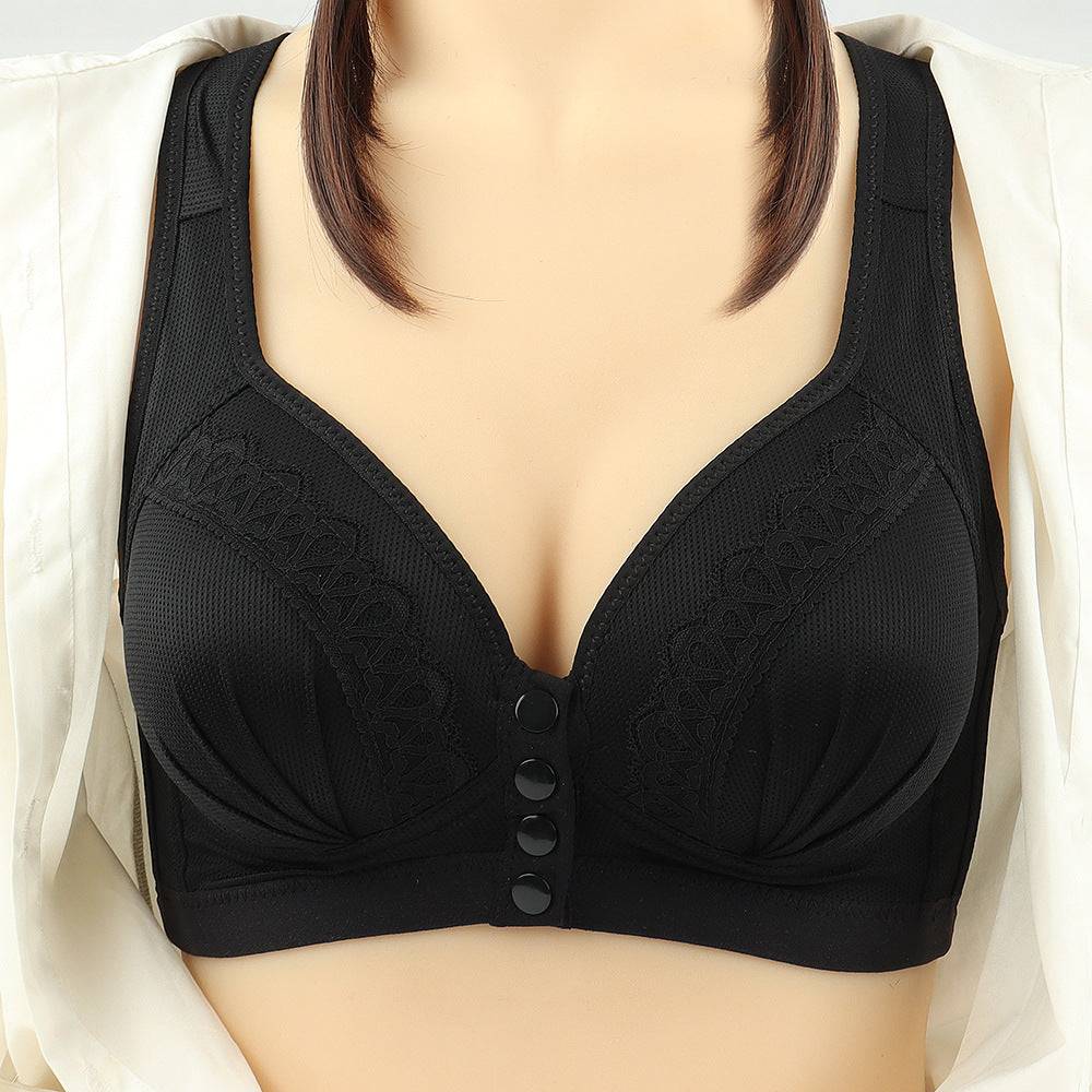 Bras For Women Front Closure Button Bra Wireless Bralette Push Up Veloura Intimate