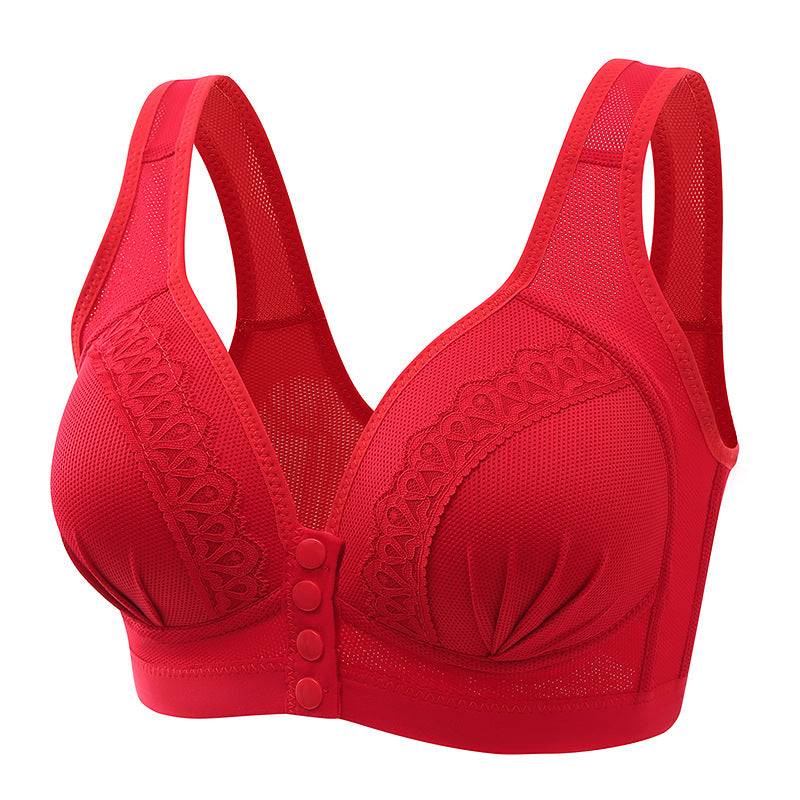 Bras For Women Front Closure Button Bra Wireless Bralette Push Up Veloura Intimate