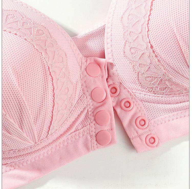 Bras For Women Front Closure Button Bra Wireless Bralette Push Up Veloura Intimate