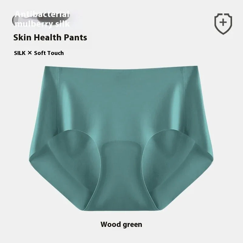 Seamless Underwear Women's Ice Silk Low Mid Waist One Piece Veloura Intimate