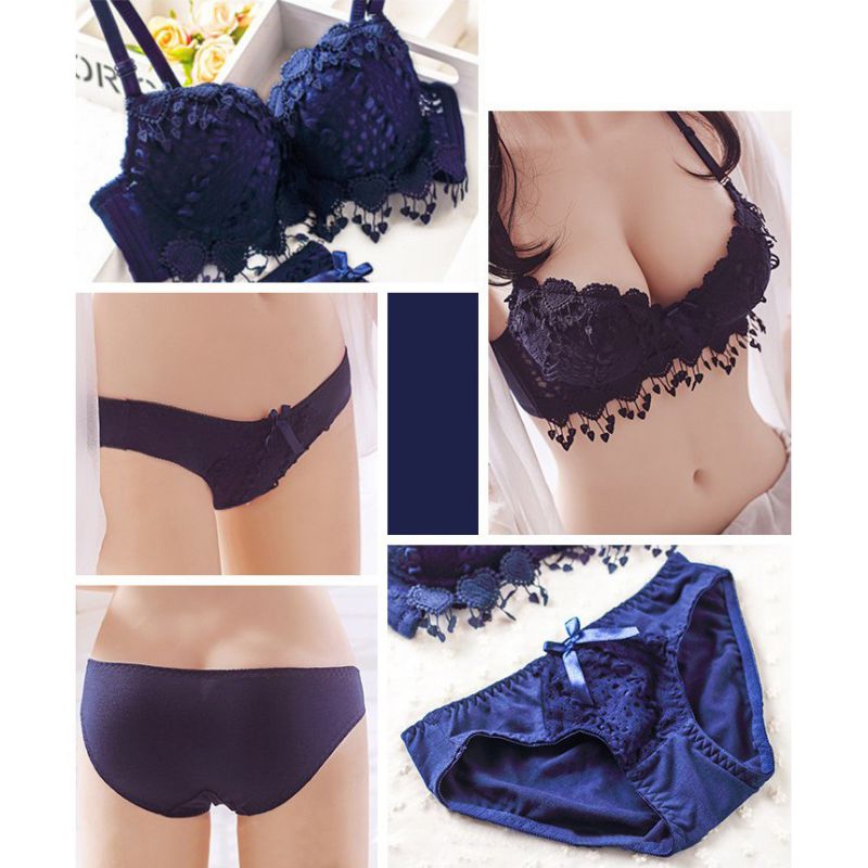 Sexy lace gathered bra set Veloura Intimate