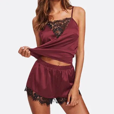 Sexy Satin Babydoll Nightwear for Women | Soft Silk Sleepwear Set Veloura Intimate