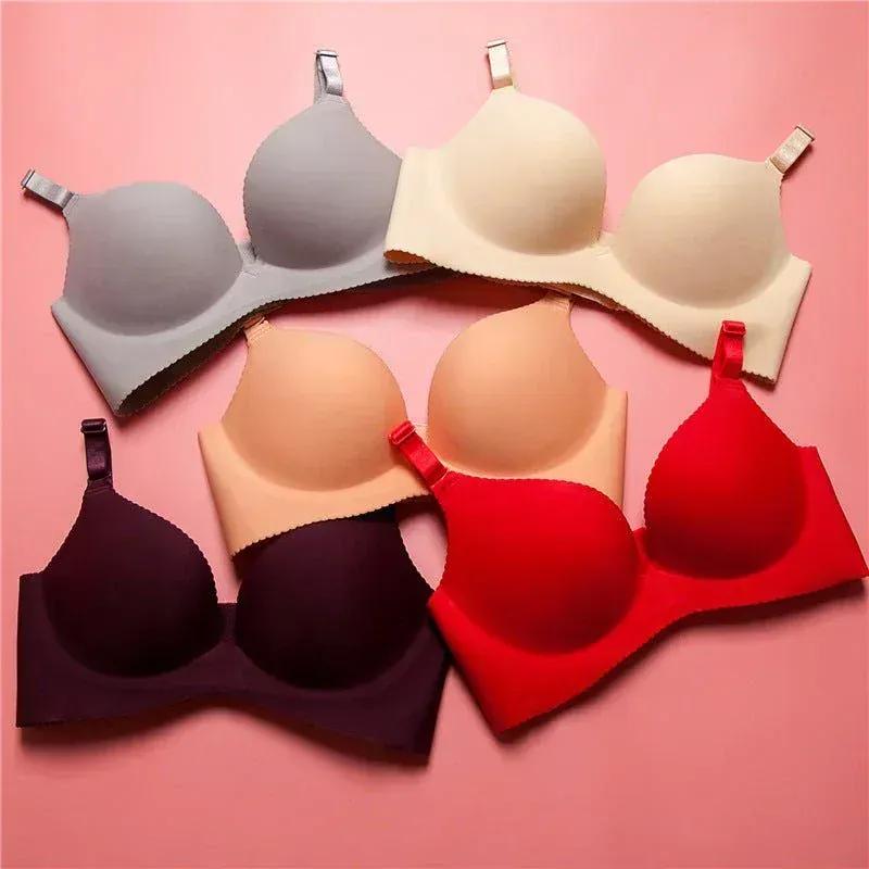 Women's Unwired Push Up Adjustable One Piece Seamless Bra Veloura Intimate