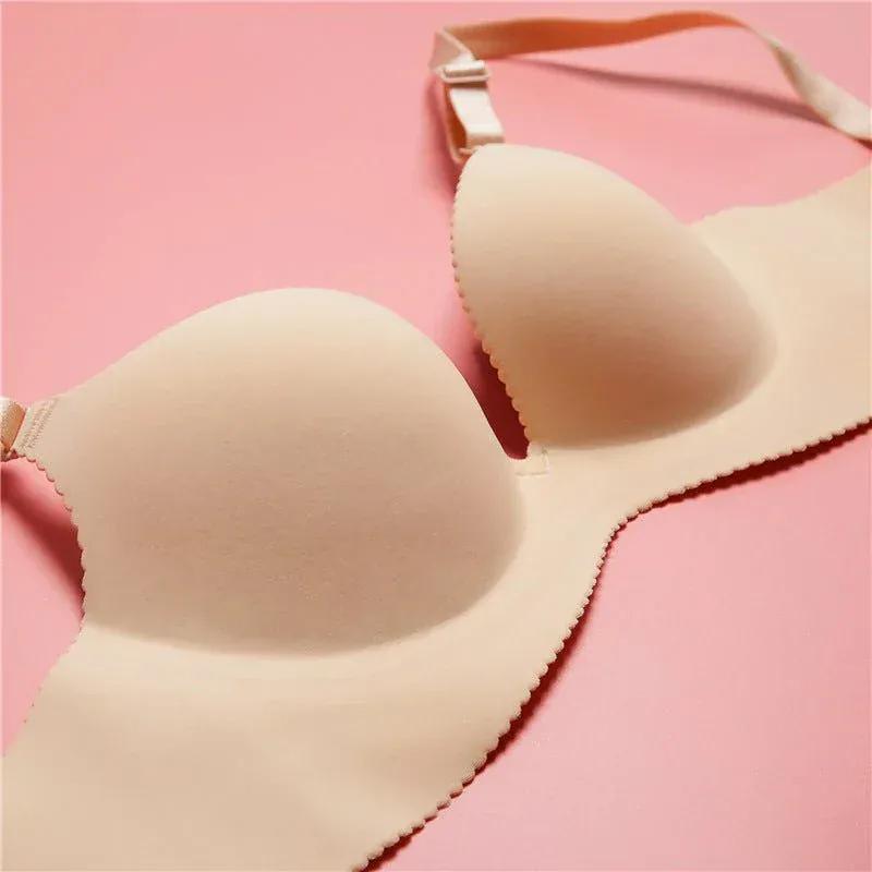 Women's Unwired Push Up Adjustable One Piece Seamless Bra Veloura Intimate