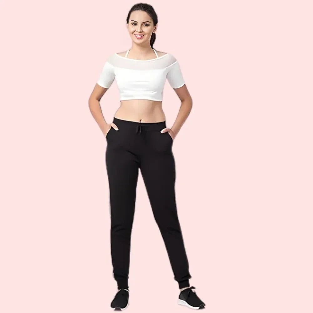 Lober Women’s Winter Cotton Jogger Pants – Pack of 2 Veloura Intimate