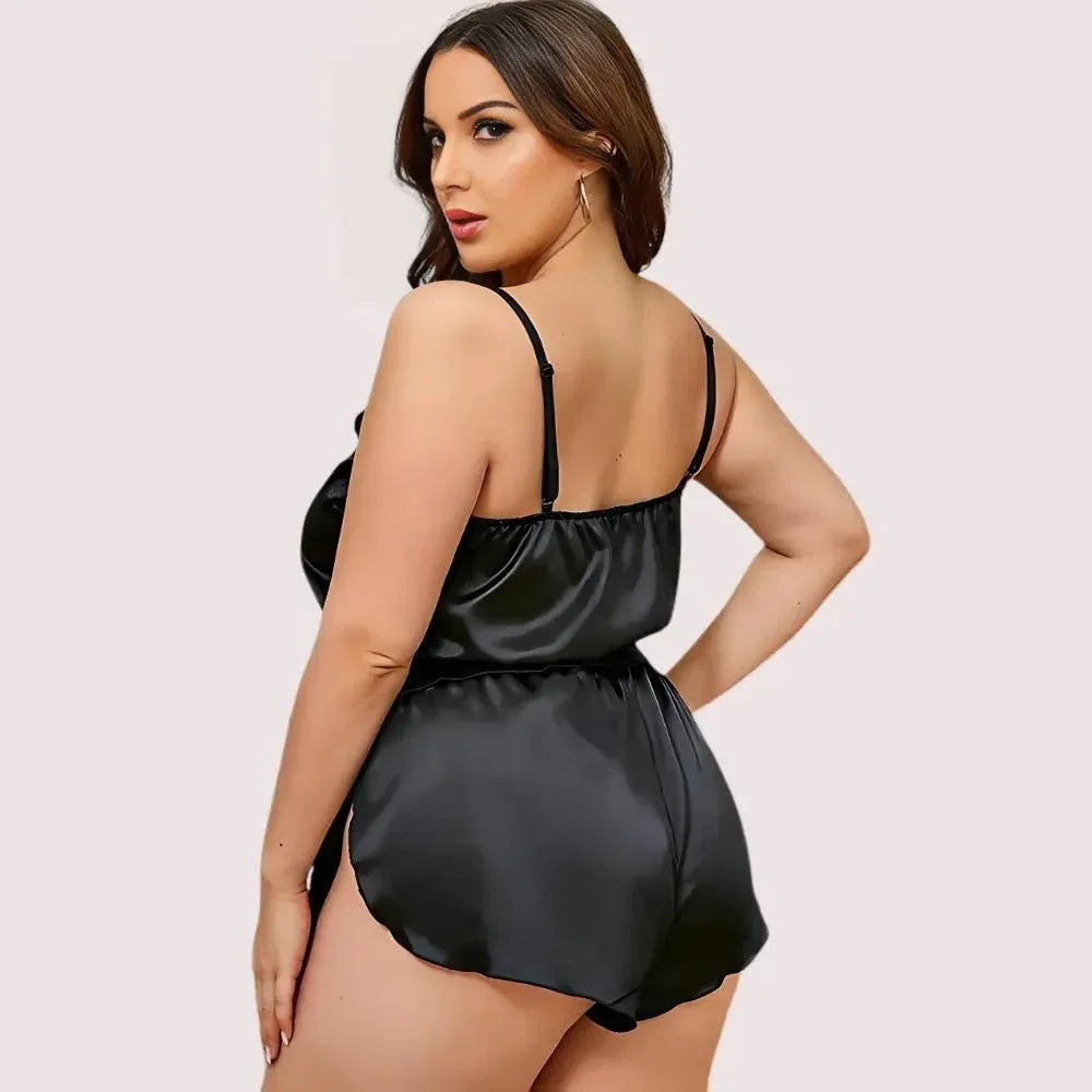 Luxe Lounge Cami Top & Shorts – Extra Plus Size Veloura Intimate