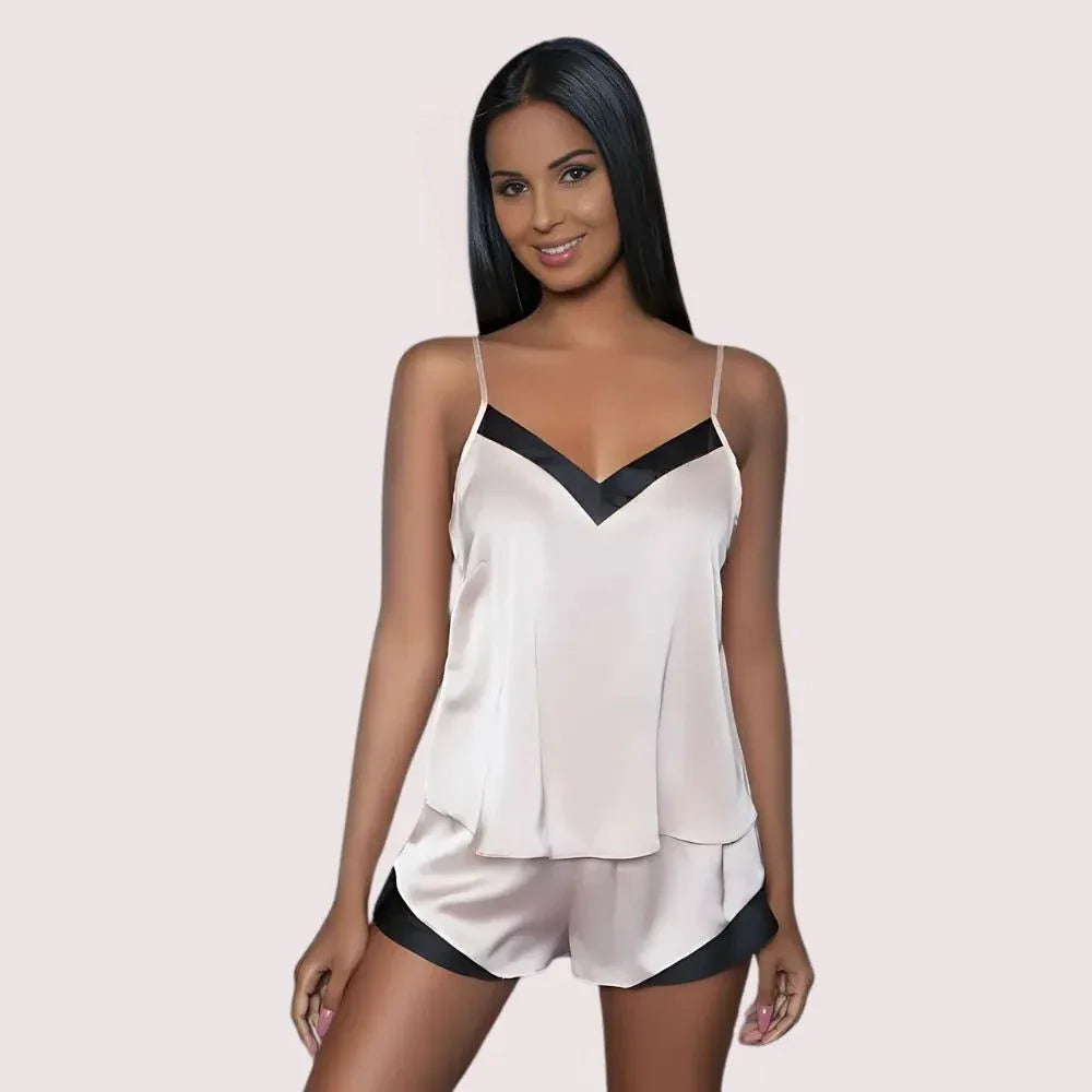 Luxe Silk Satin Cami & Shorts Set Veloura Intimate