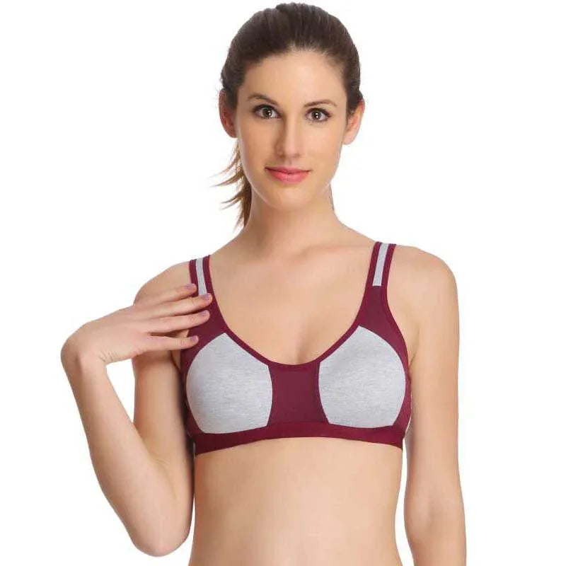 Medium Impact non padded sports bra pack of 3 Veloura Intimate