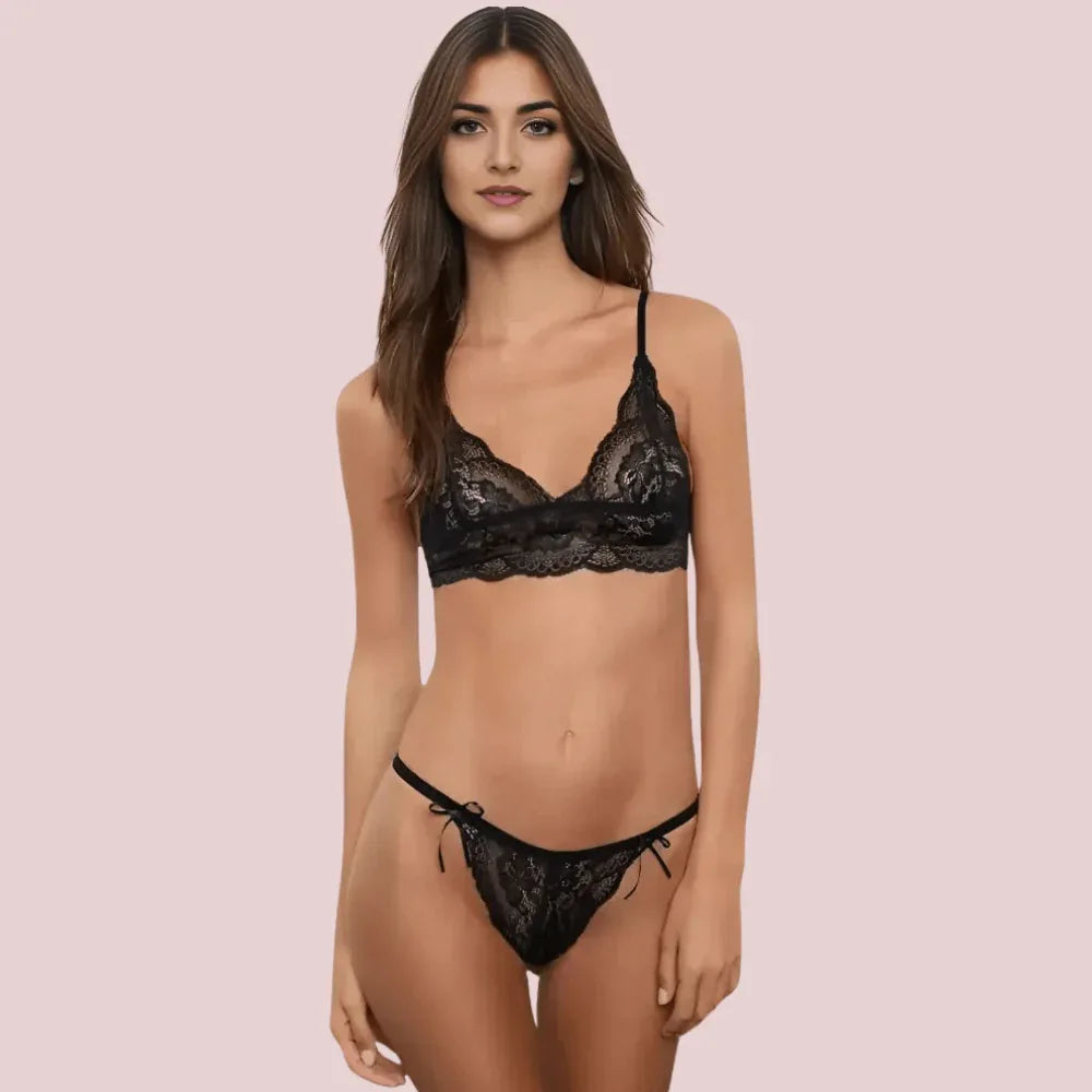 “Moonlight Muse Bralette & Brazilian” Veloura Intimate