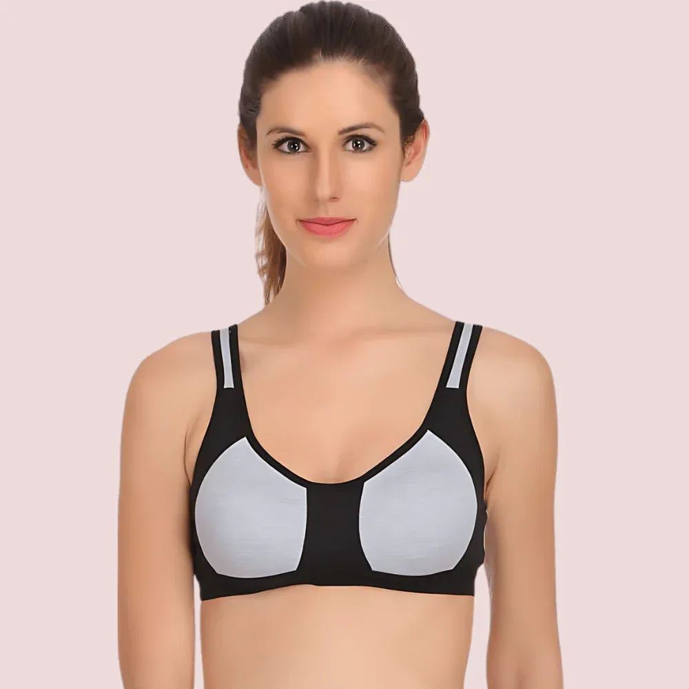 "Non" padded medium impact Sports bra ( 2 Pack ) Veloura Intimate