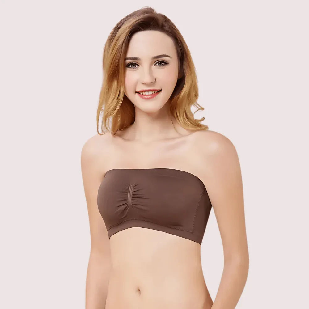 Pack of 2- Seamless Padded Tube Top Bras Veloura Intimate