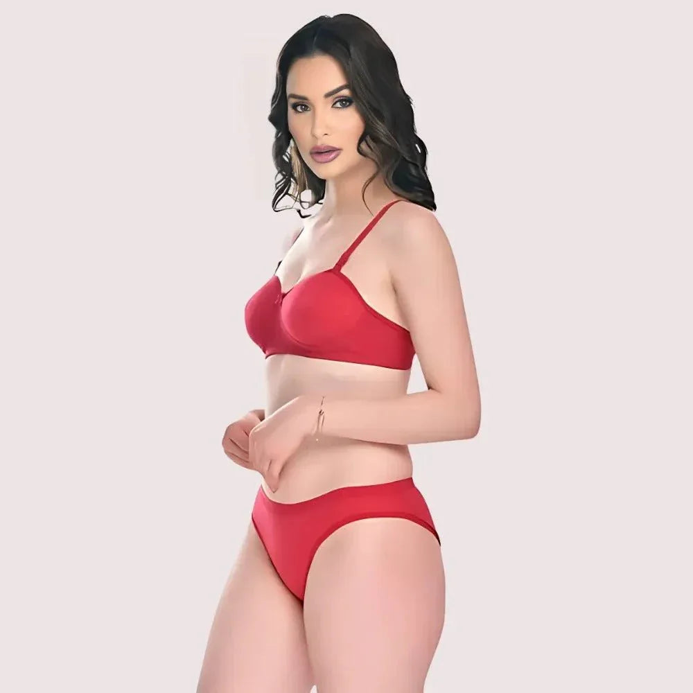 Padded Cotton Bra Panty Set for a Seductive Look (2 pack) Veloura Intimate