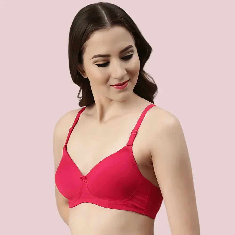 Passion Plunge – Red Seamless Padded Bra Veloura Intimate