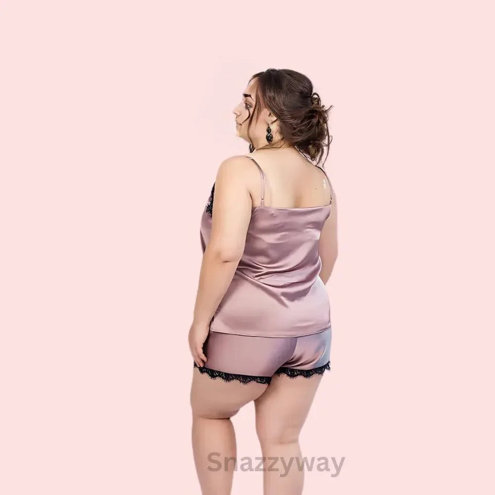Plus size Cami And Short Set (5XL-6XL) Veloura Intimate