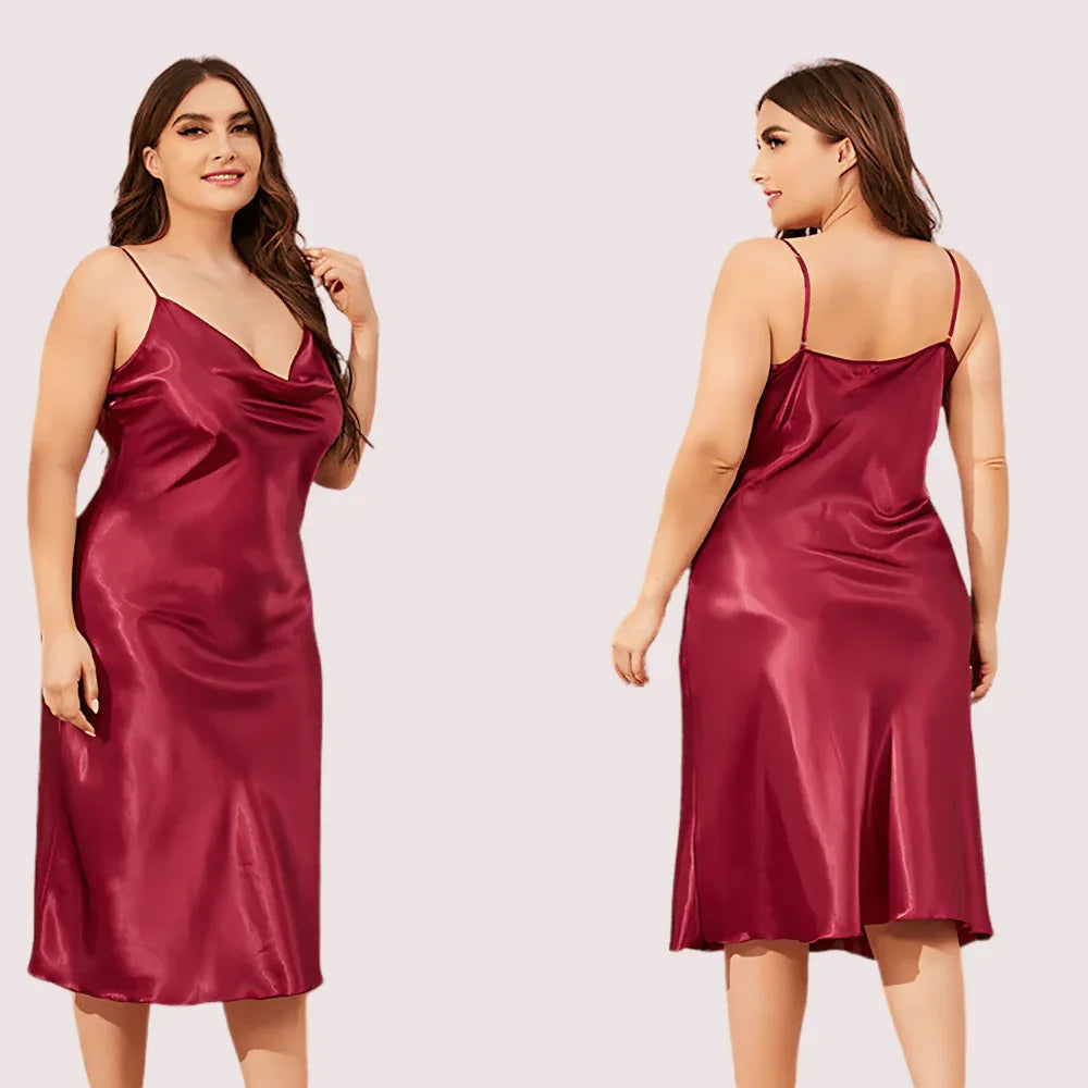 Plus Size Classic Satin Sleepwear (4XL–5XL) Veloura Intimate