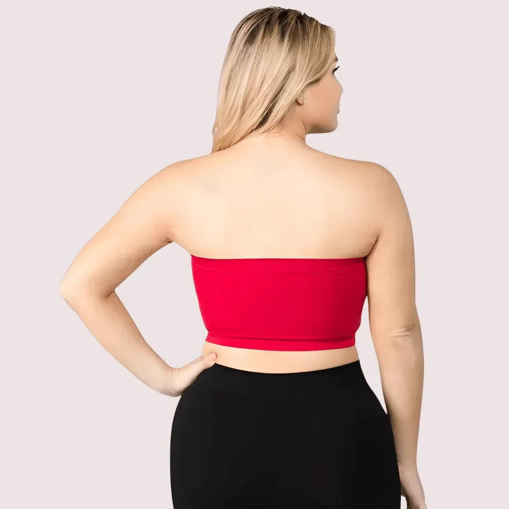 Red Hot Tube Bandeau Bra Top for Women Veloura Intimate